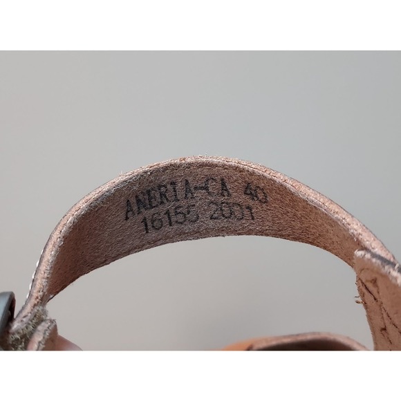 L'Artiste by Spring Step | Orange Tan | Leather Buckled Clog Size 40 US 9.5 - Picture 9 of 11